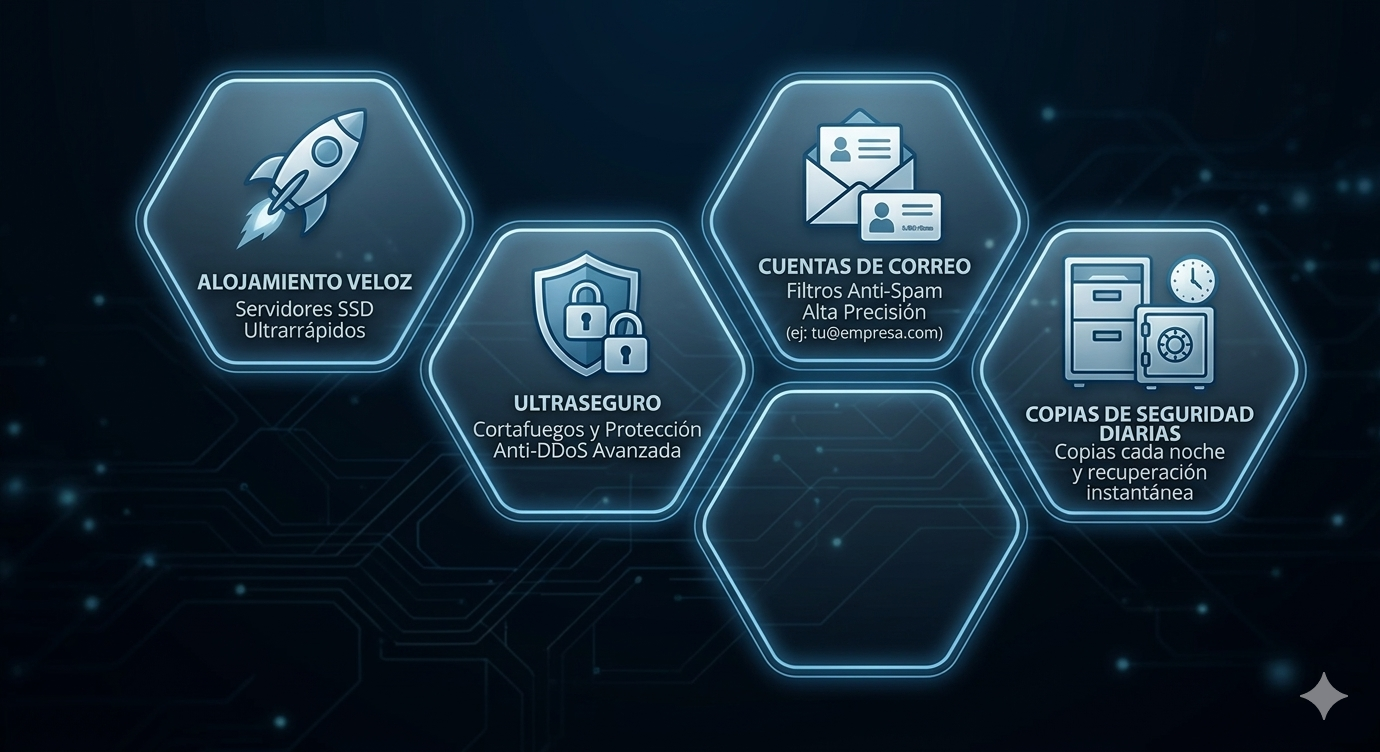 Alojamiento web y correos profesionales seguros para empresas